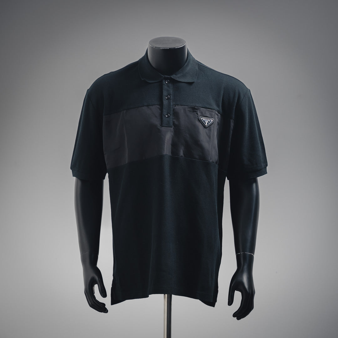 P patchwork polo shirt