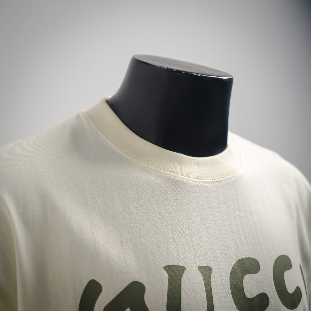 G Smiley Gesicht bedrucktes T-Shirt
