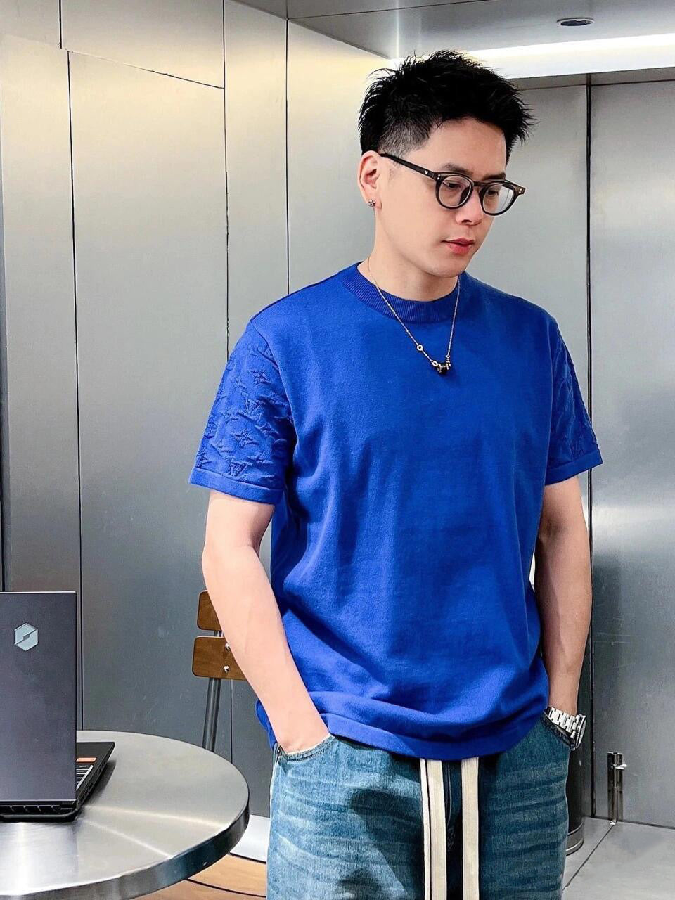 1V 2025SS New Jacquard Wool Short Sleeves