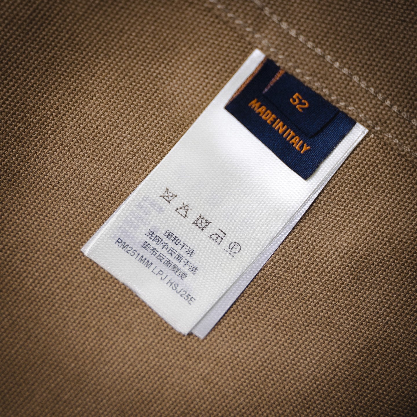 L 24FW Anzug-Stil Leinwandjacke