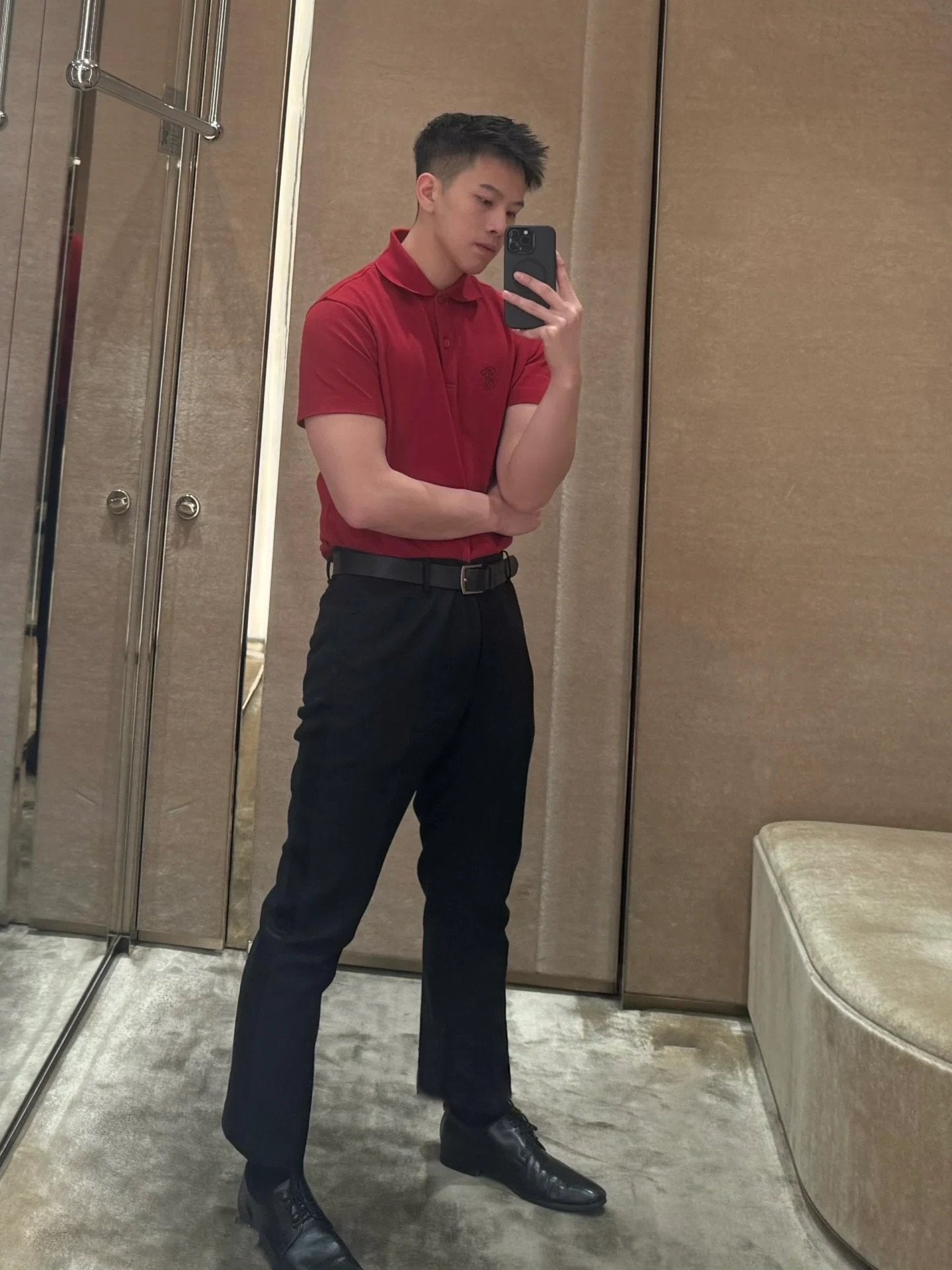 Bu 25SS Snake Letter B Short Sleeve Polo Shirt