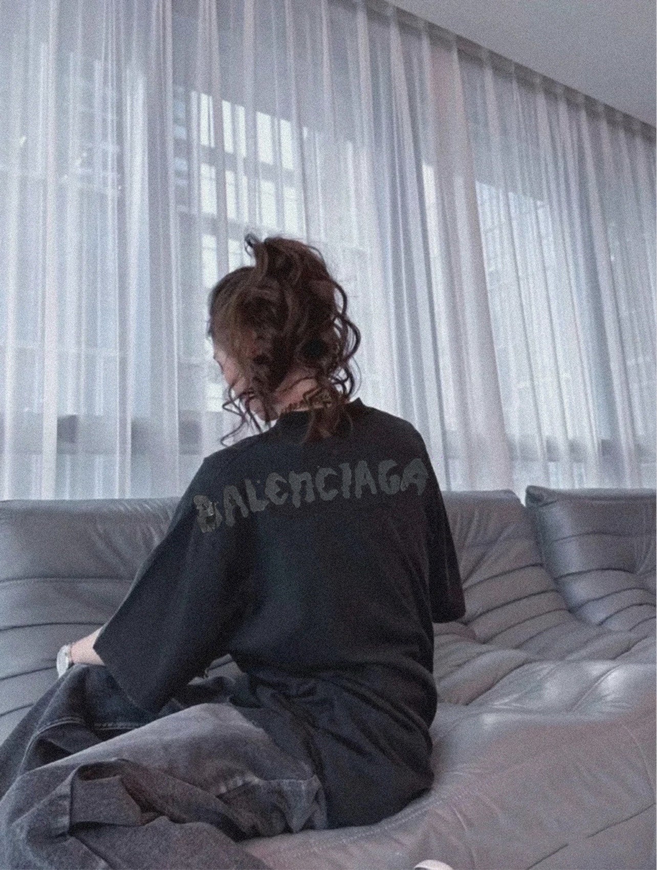 B 2025ss logo offset T-shirt
