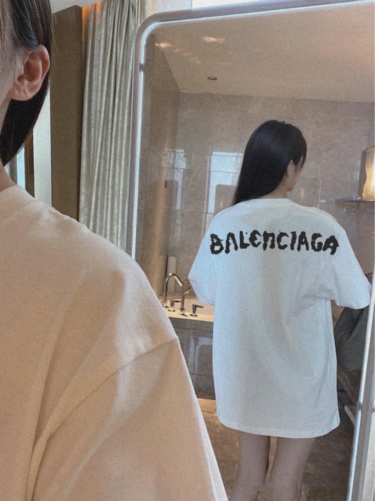B 2025ss logo offset T-shirt
