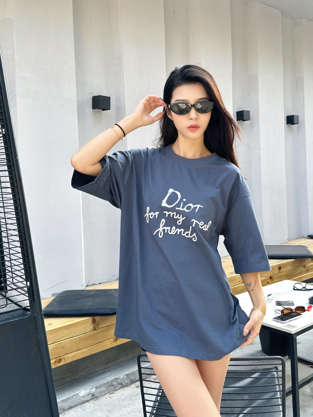 D And Hylton Gesticktes T-Shirt