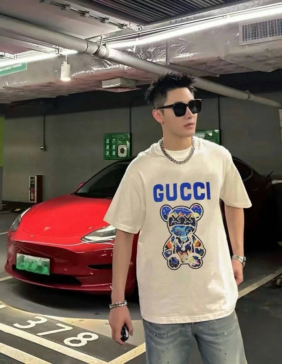 G 24ss graffiti bear print T-shirt