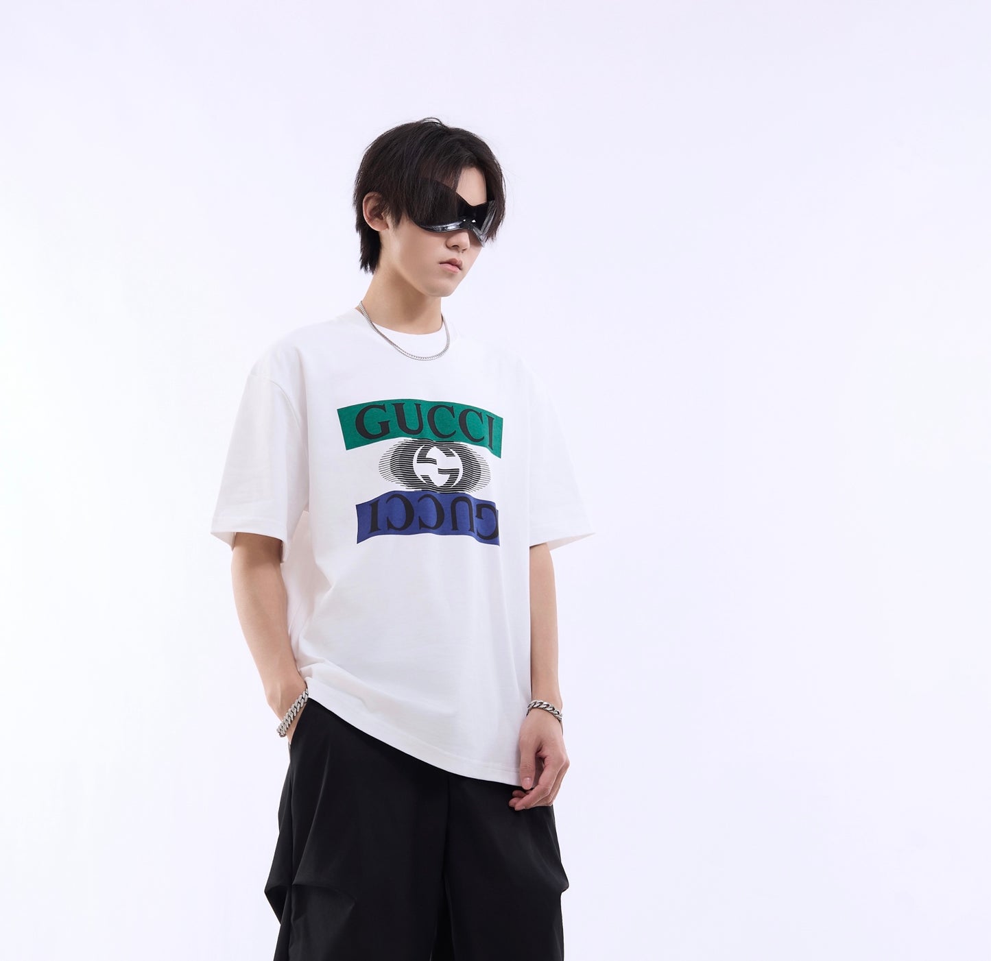 G Classic style double logo printed T-shirt