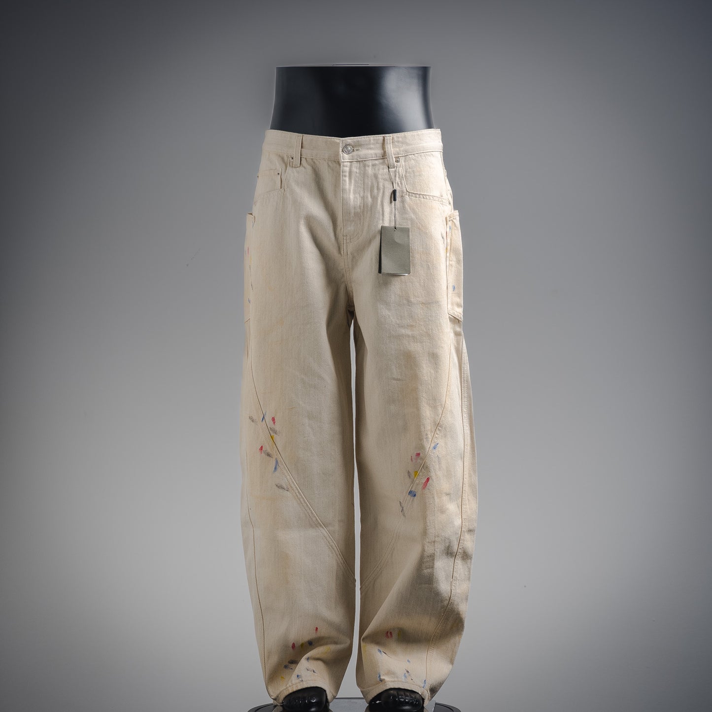 B 24SS Summer Ink-splashed Jeans