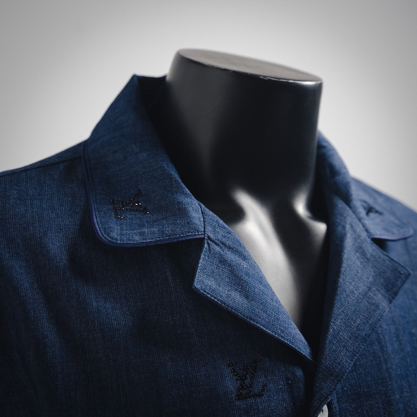 1V 24FW Rhinestone Diamond Denim Jacket set