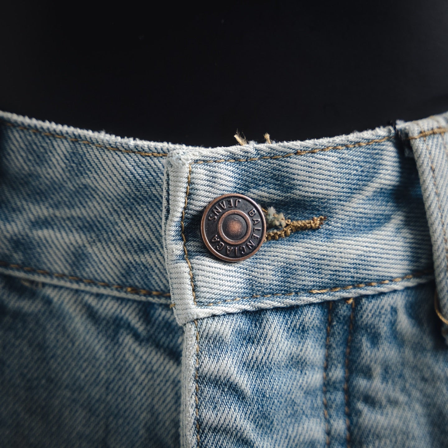B 2025ss washed patchwork jeans