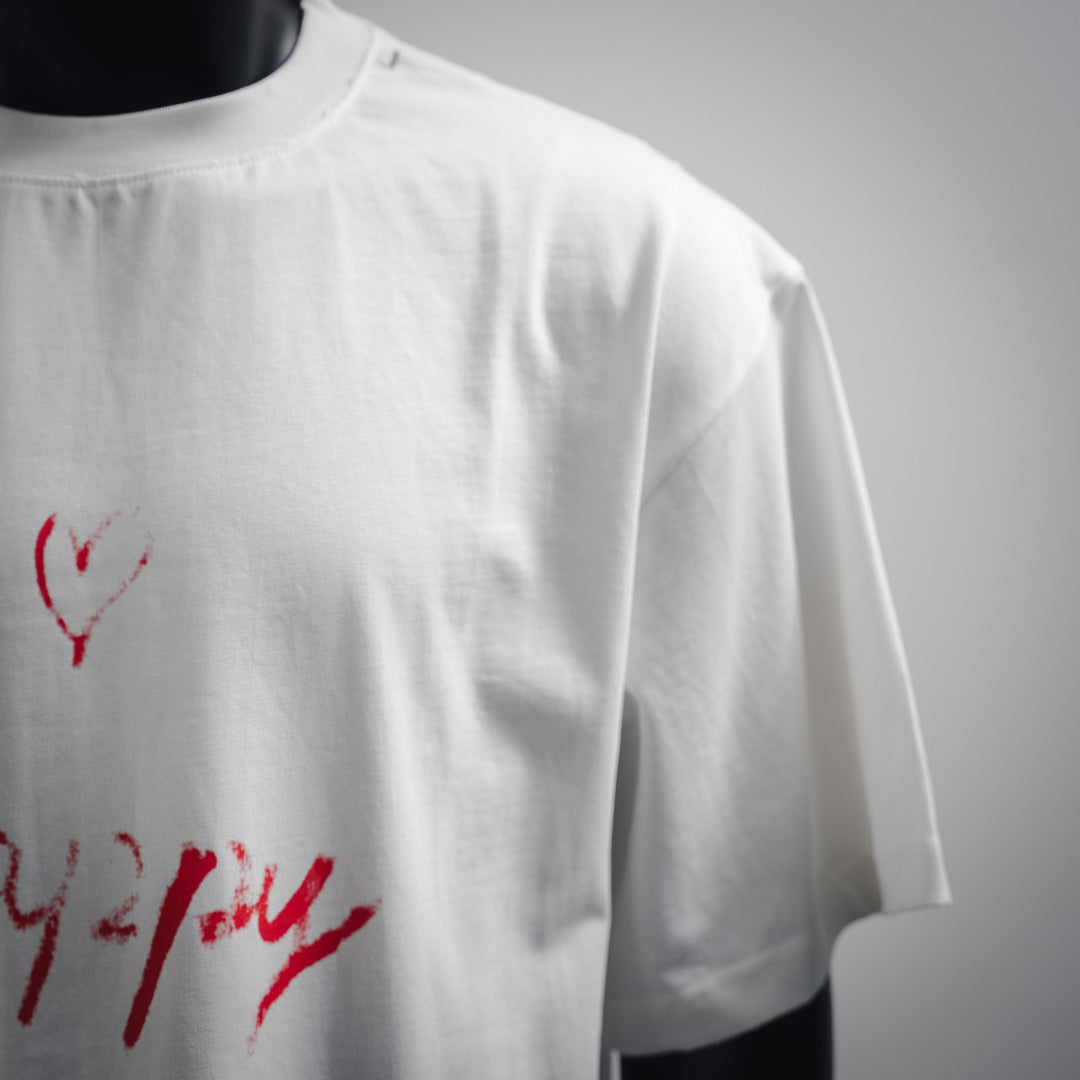 B 2025ss new love graffiti T-shirt