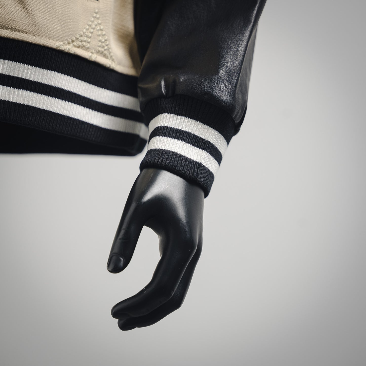 1V Pearl button baseball jacket