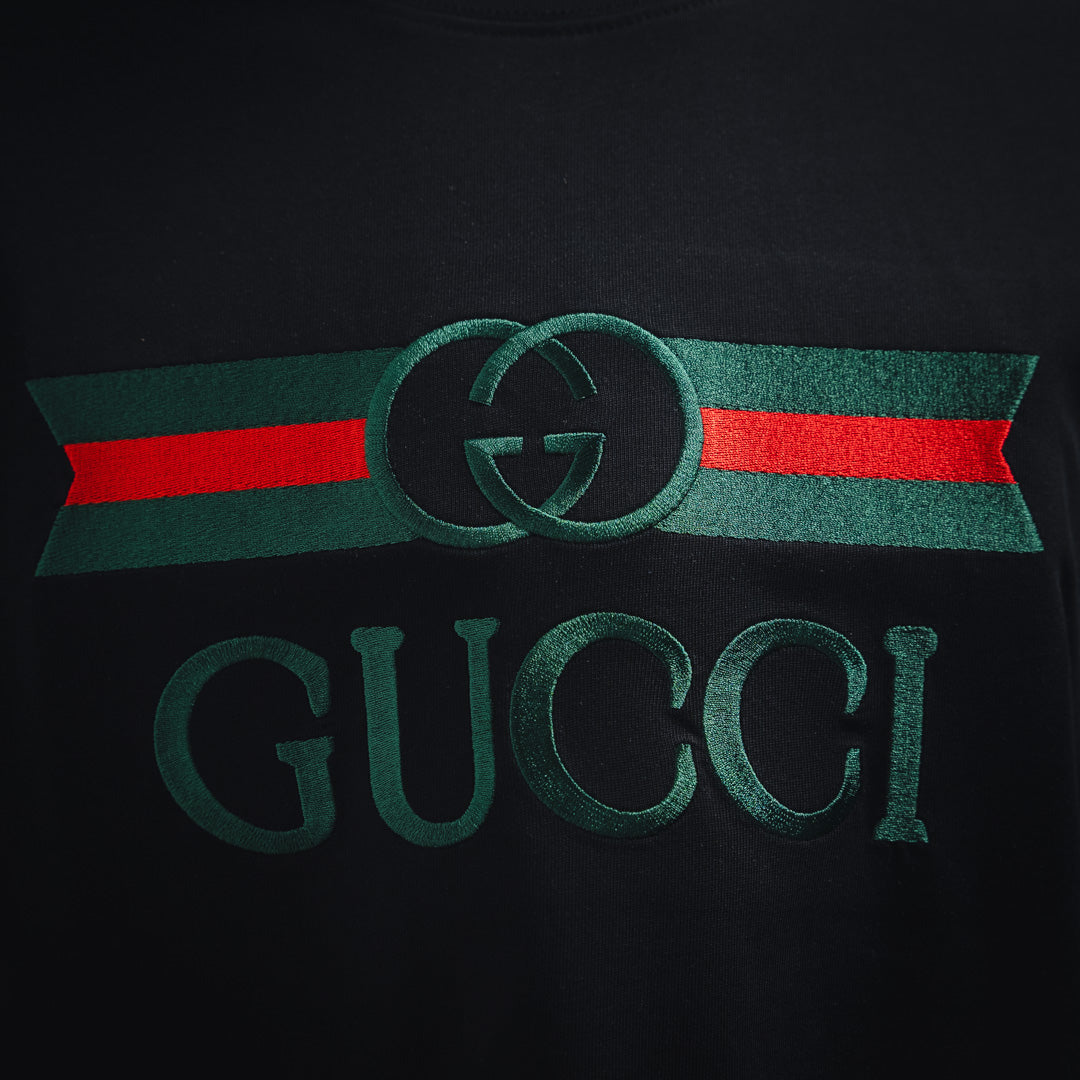G Belt Logo besticktes T-Shirt