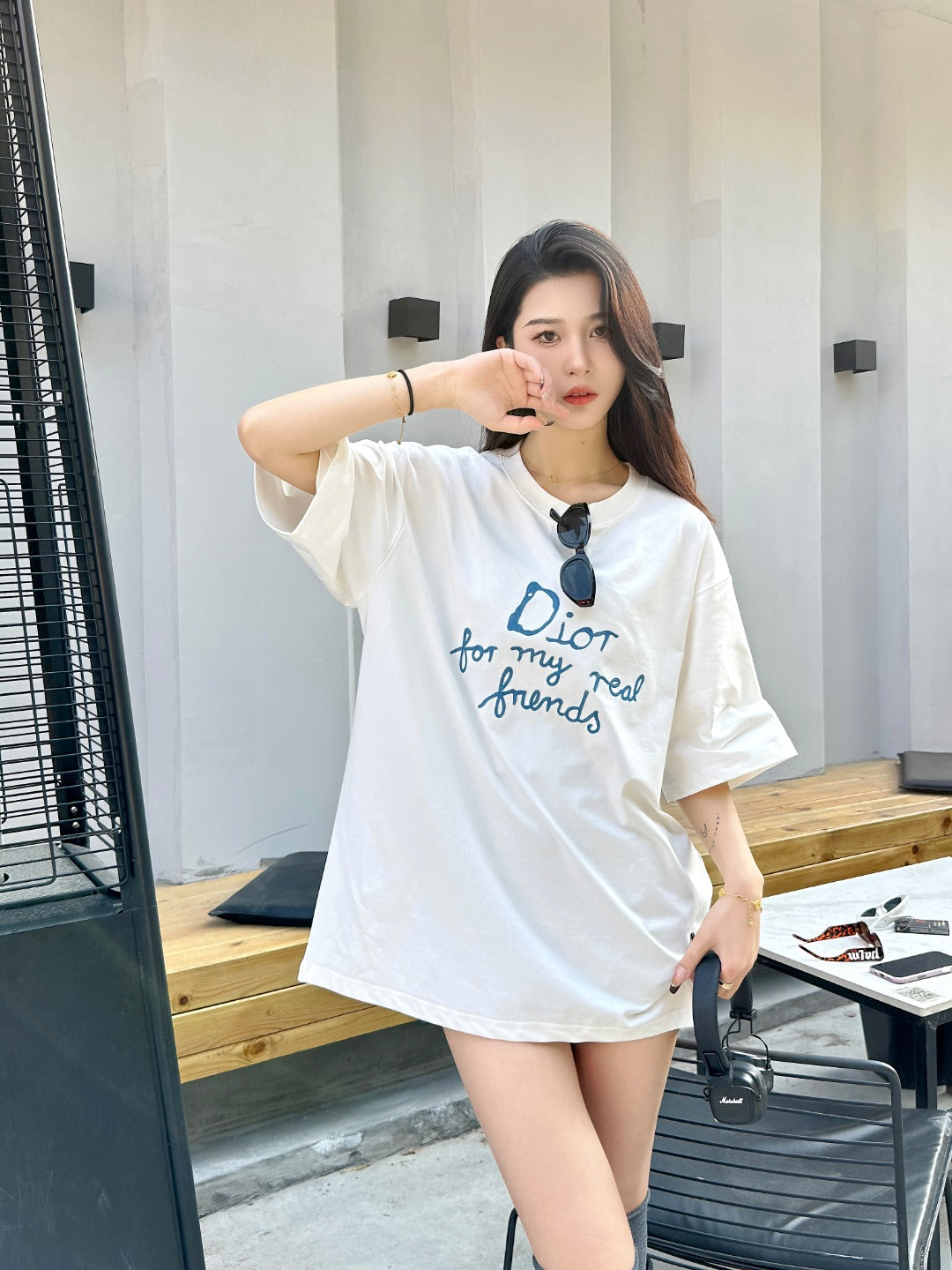 D And Hylton Gesticktes T-Shirt