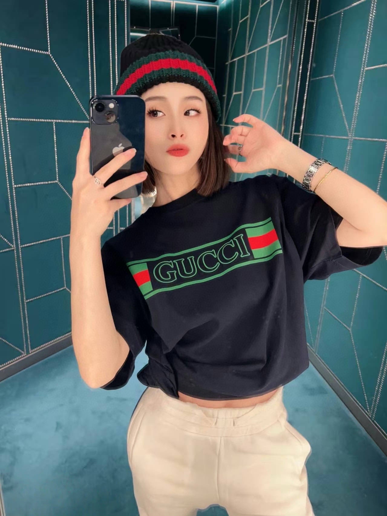 G 2025ss Logo bedrucktes T-Shirt