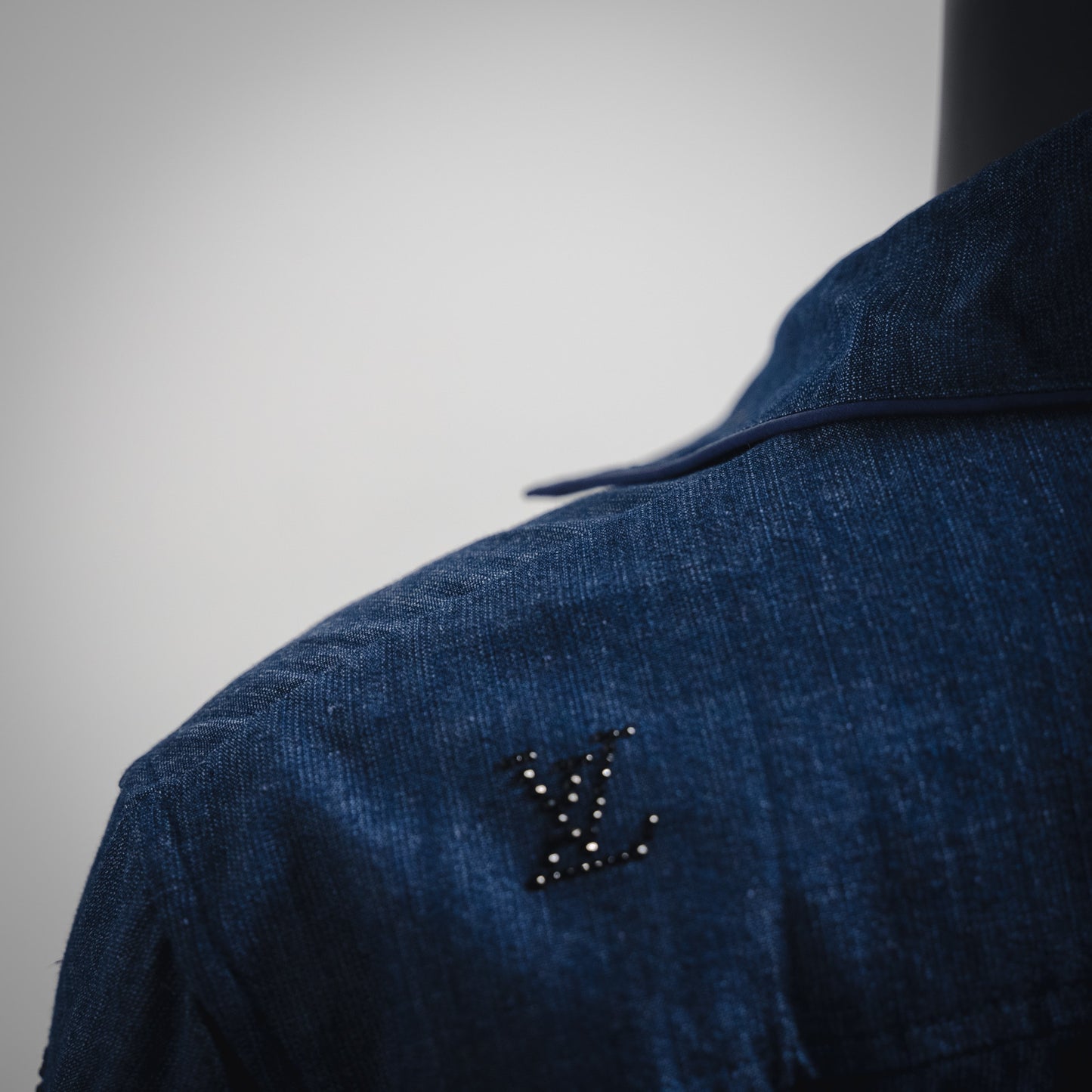 1V 24FW Rhinestone Diamond Denim Jacket set
