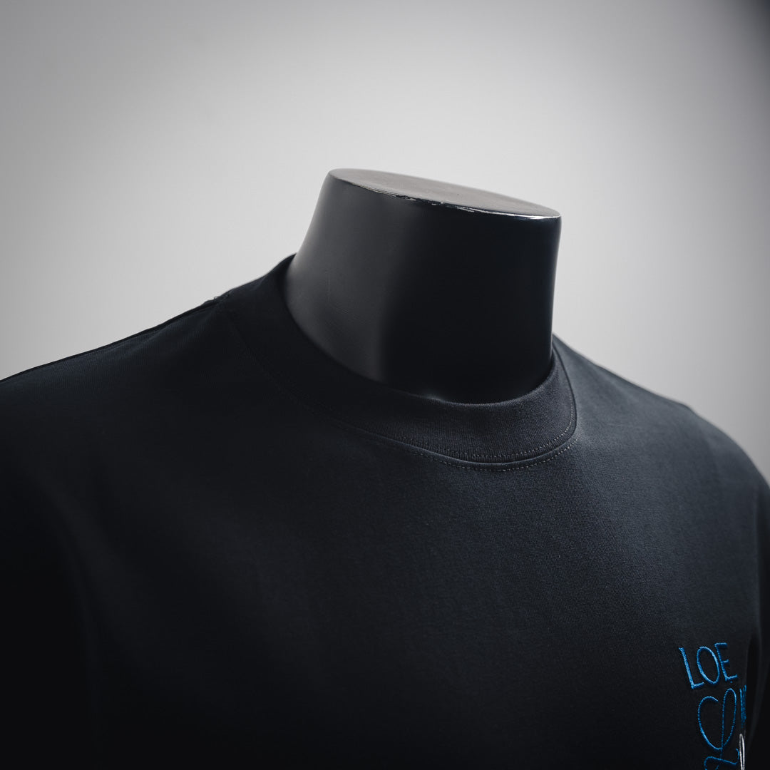 Le klassisches Logo besticktes Kurzarm-Shirt