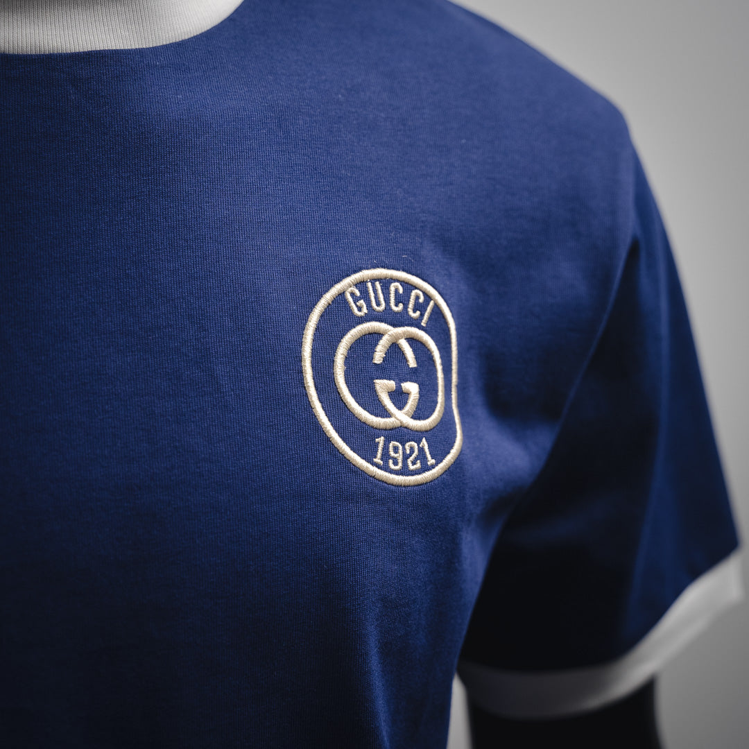 G 1921 embroidered logo contrasting short sleeves