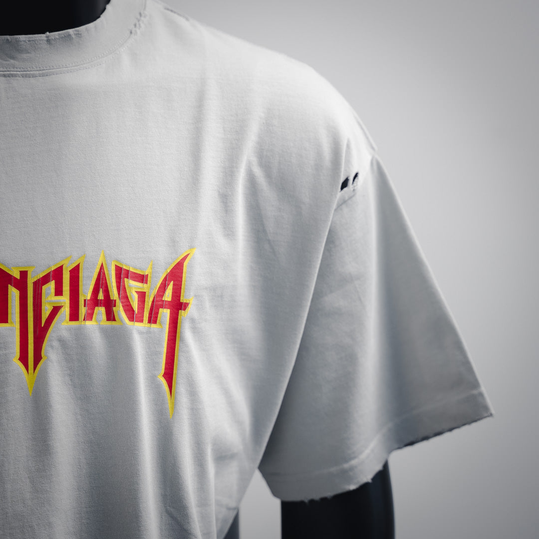 B Rock band series hole T-shirt