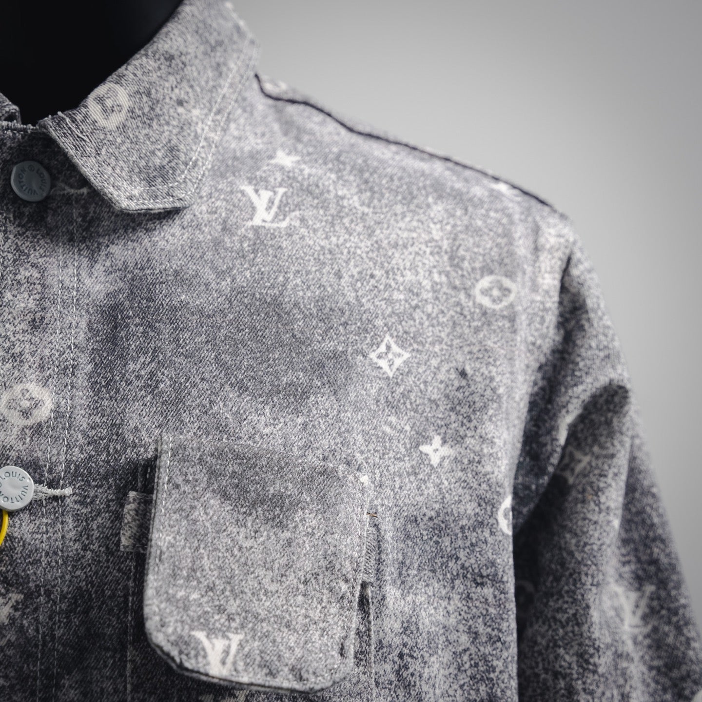 1V Gradient Starry Sky Denim Jacket