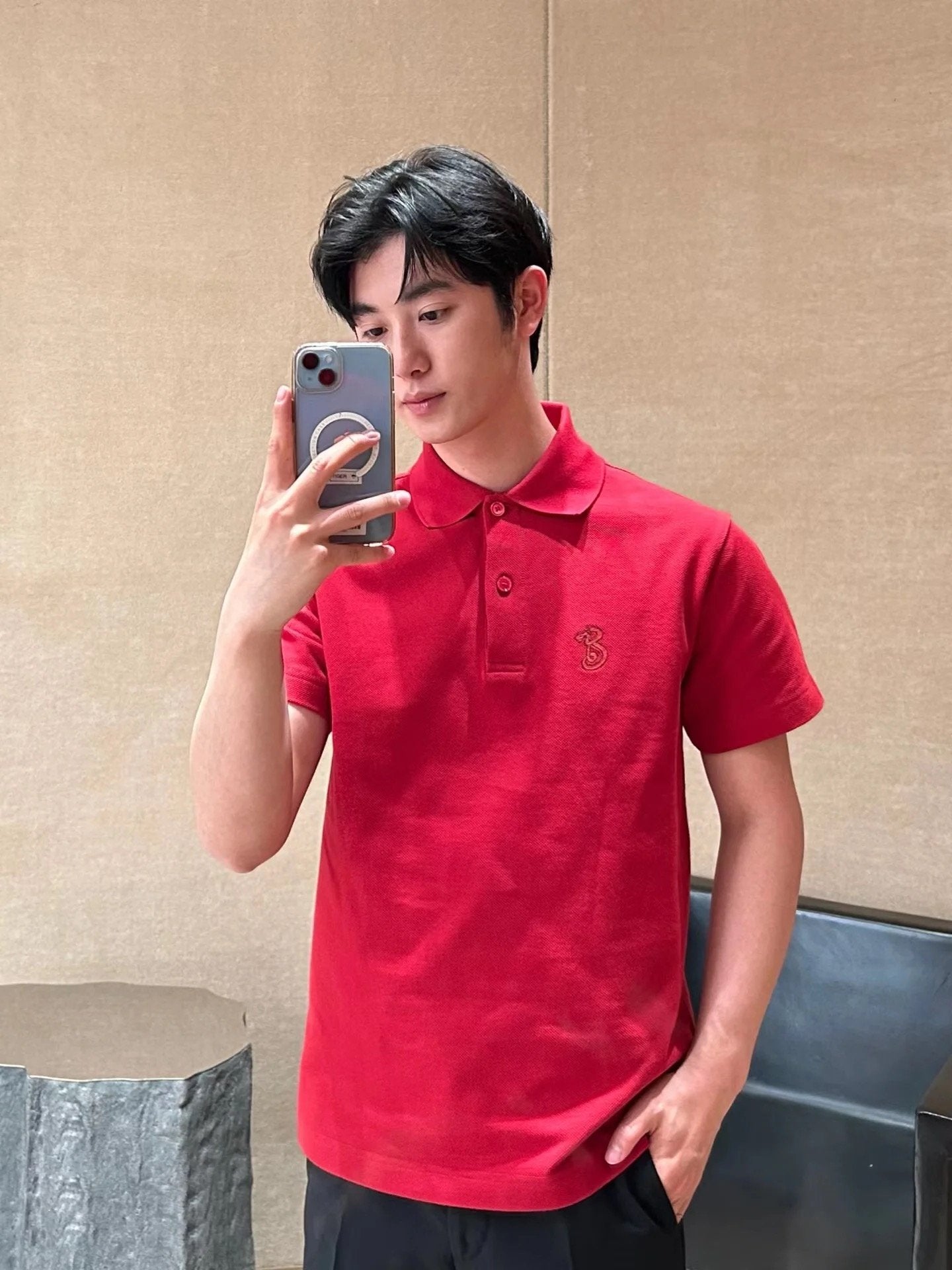 Bu 25SS Snake Letter B Short Sleeve Polo Shirt