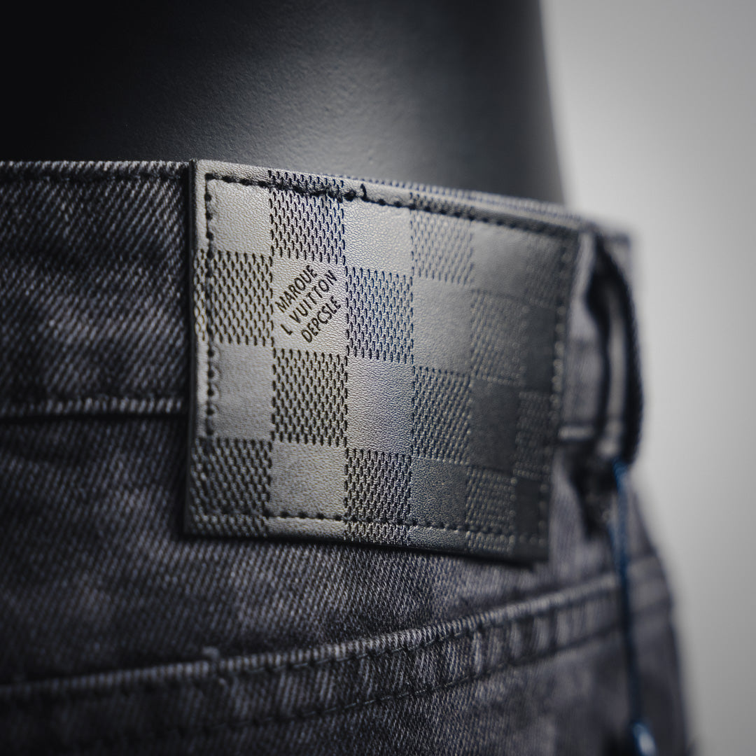 1V 24FW Gradient Checkerboard Jeans set