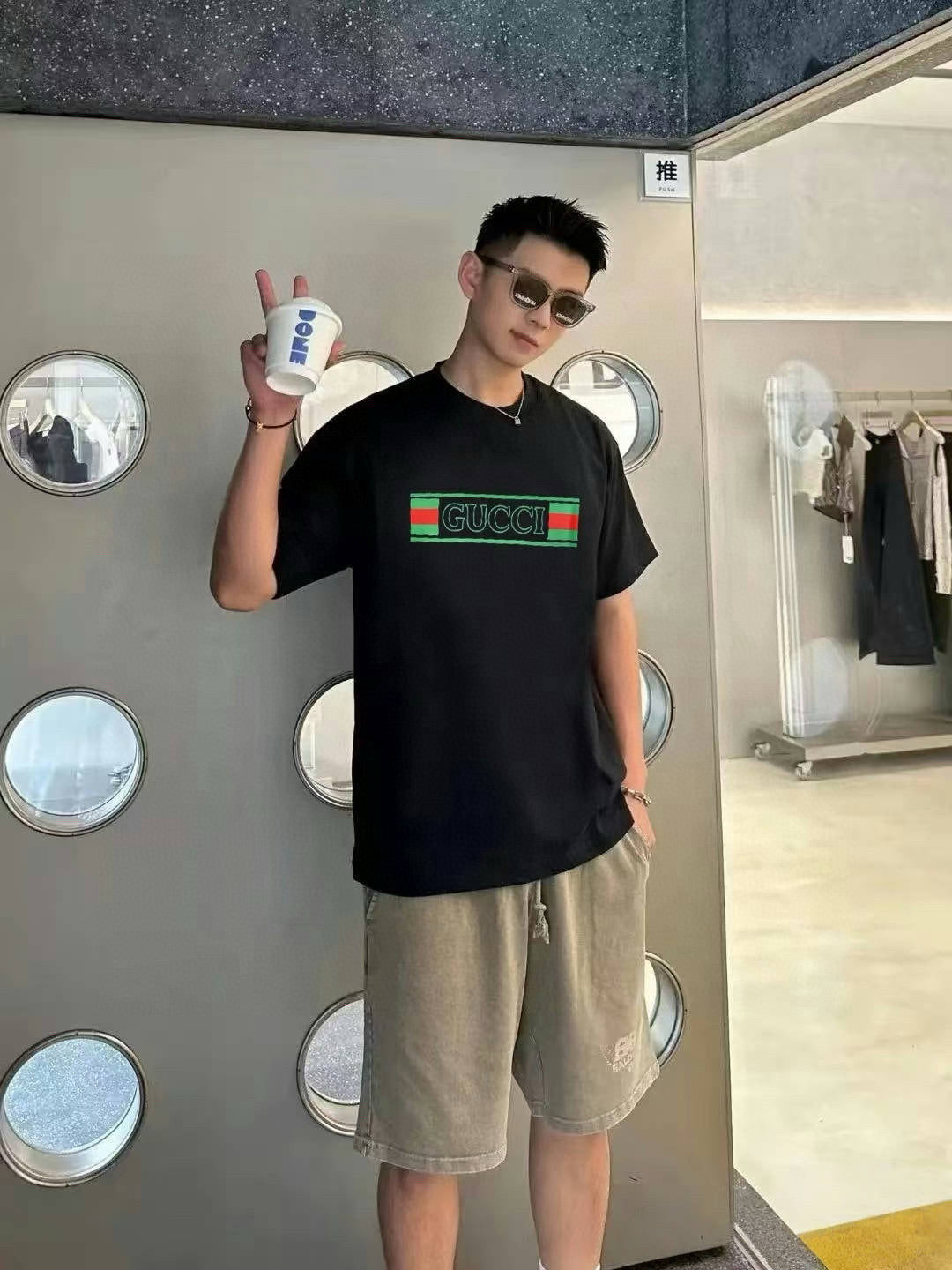 G 2025ss Logo bedrucktes T-Shirt