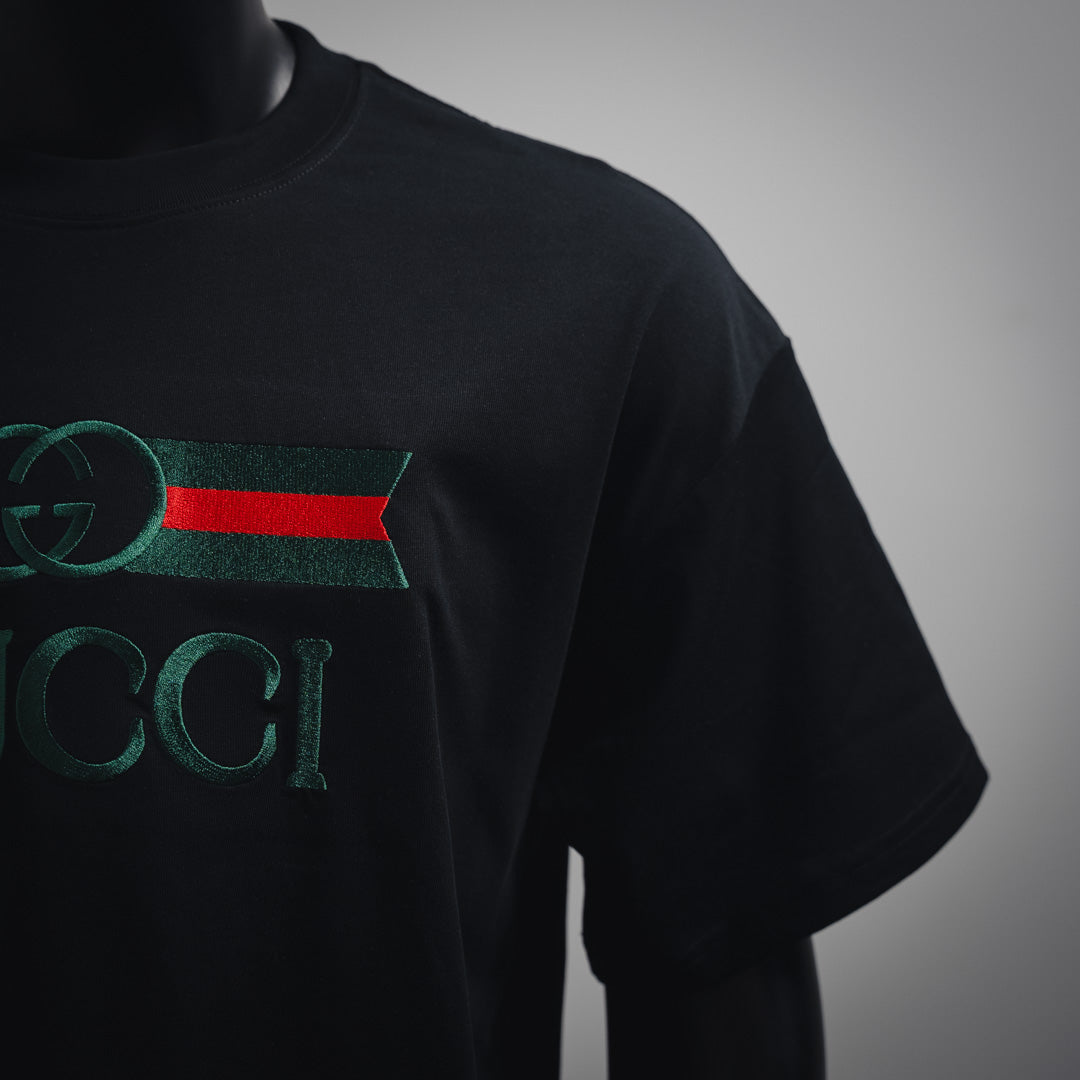 G Belt Logo besticktes T-Shirt