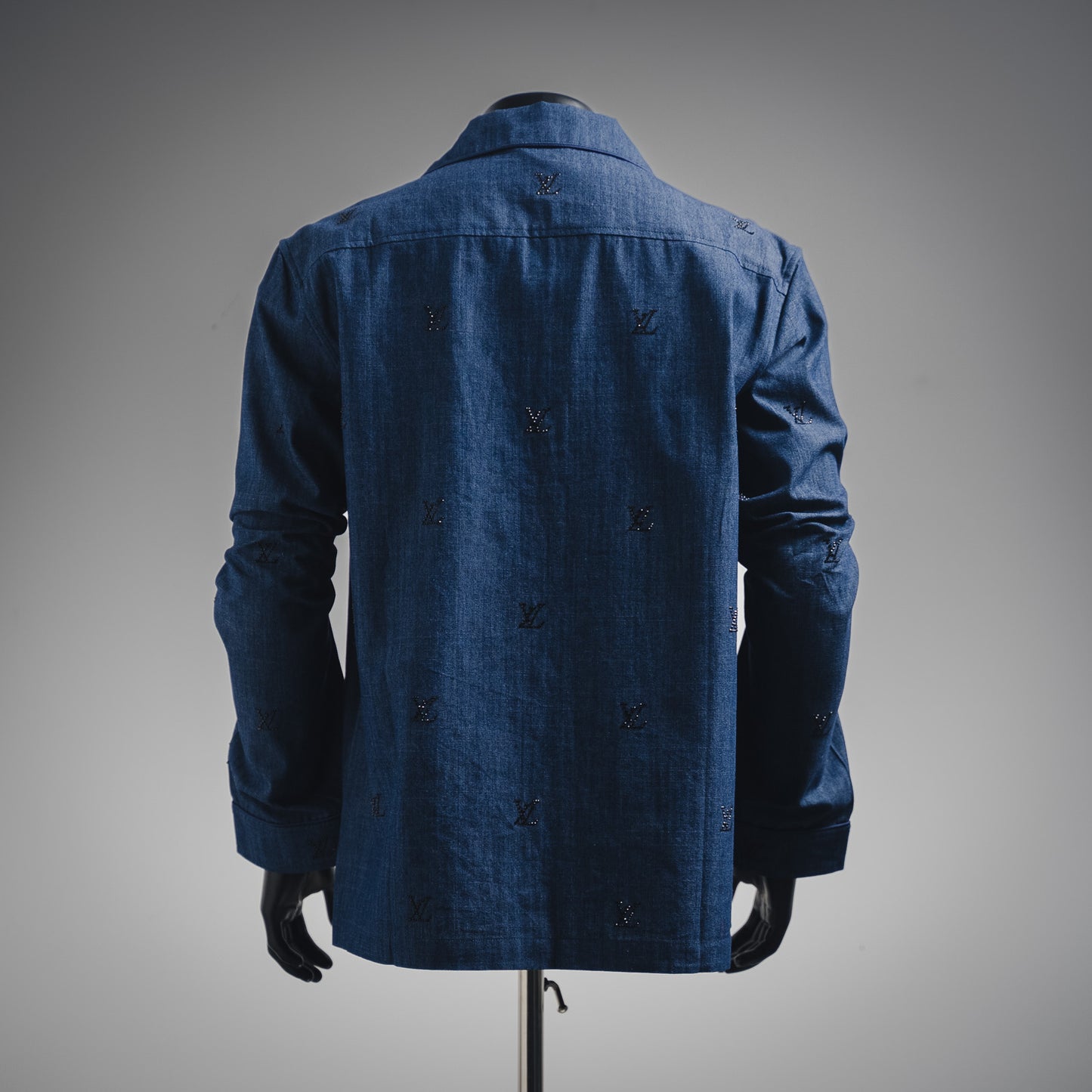 1V 24FW Rhinestone Diamond Denim Jacket set