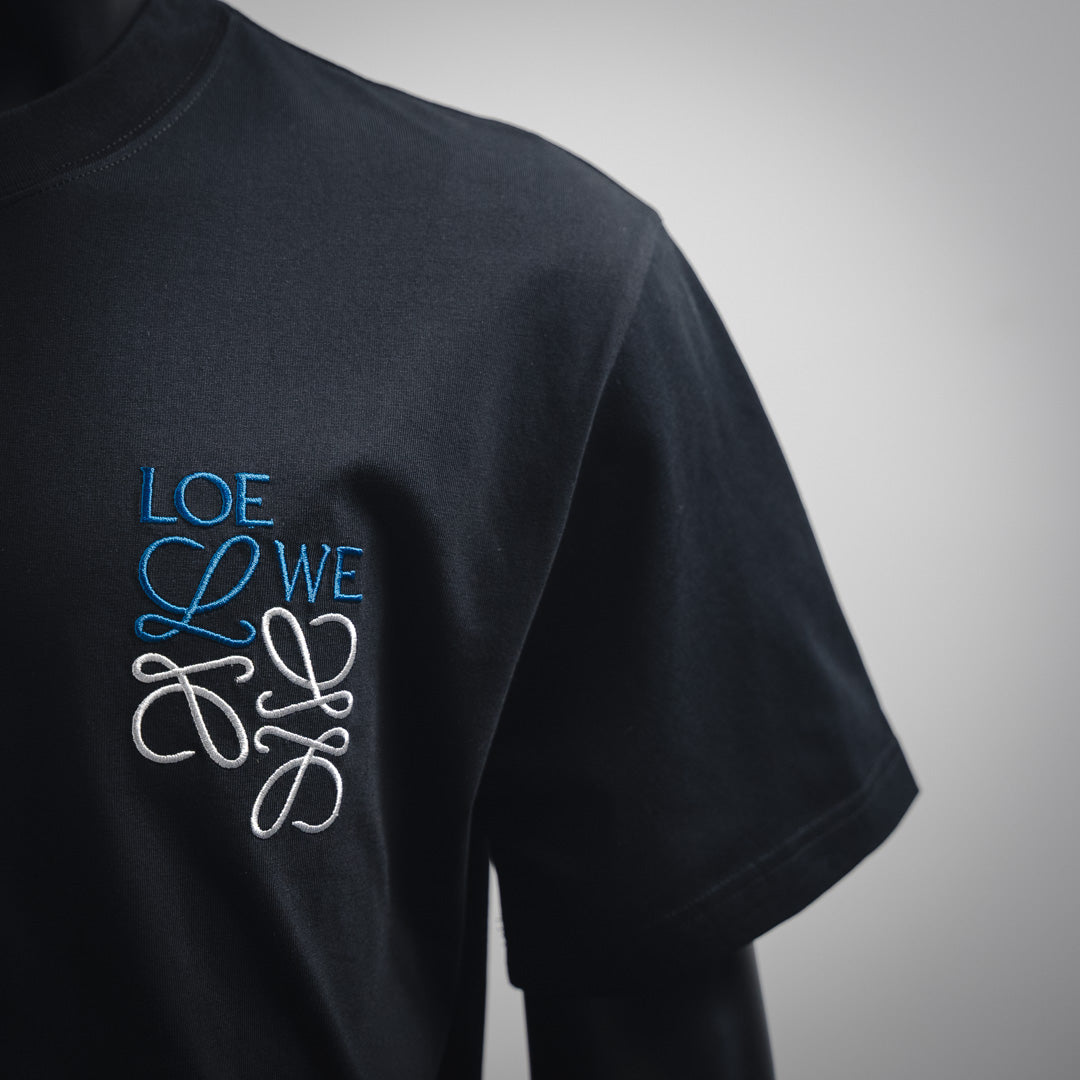 Le klassisches Logo besticktes Kurzarm-Shirt