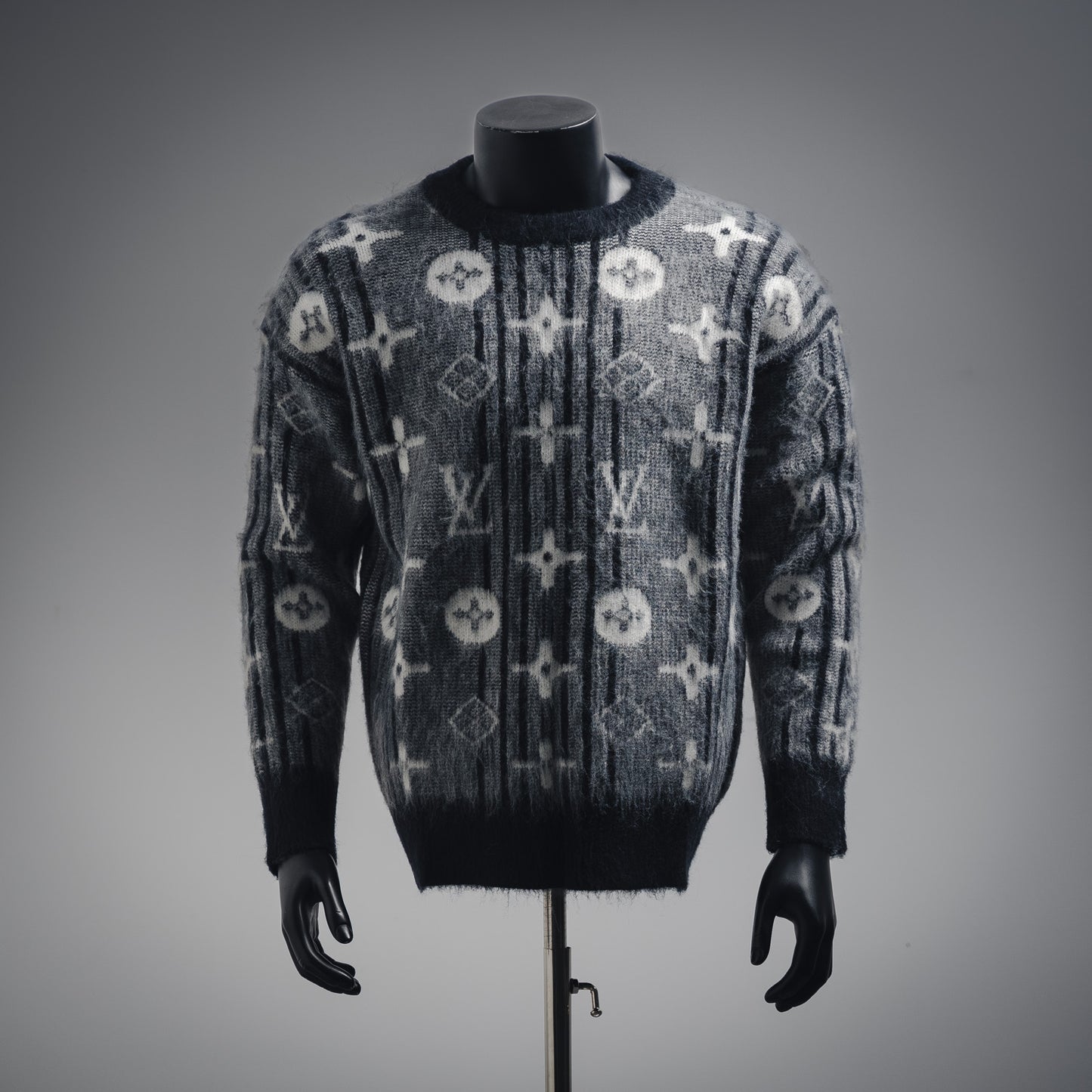 L 24Fw Jacquard-Woll-Pullover-Sweater