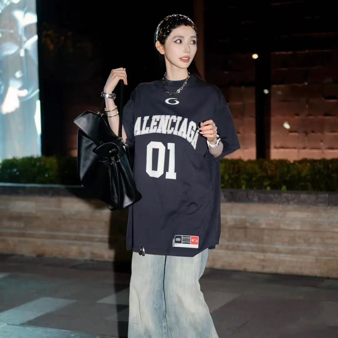 B 2025ss 01 jersey embroidered T-shirt