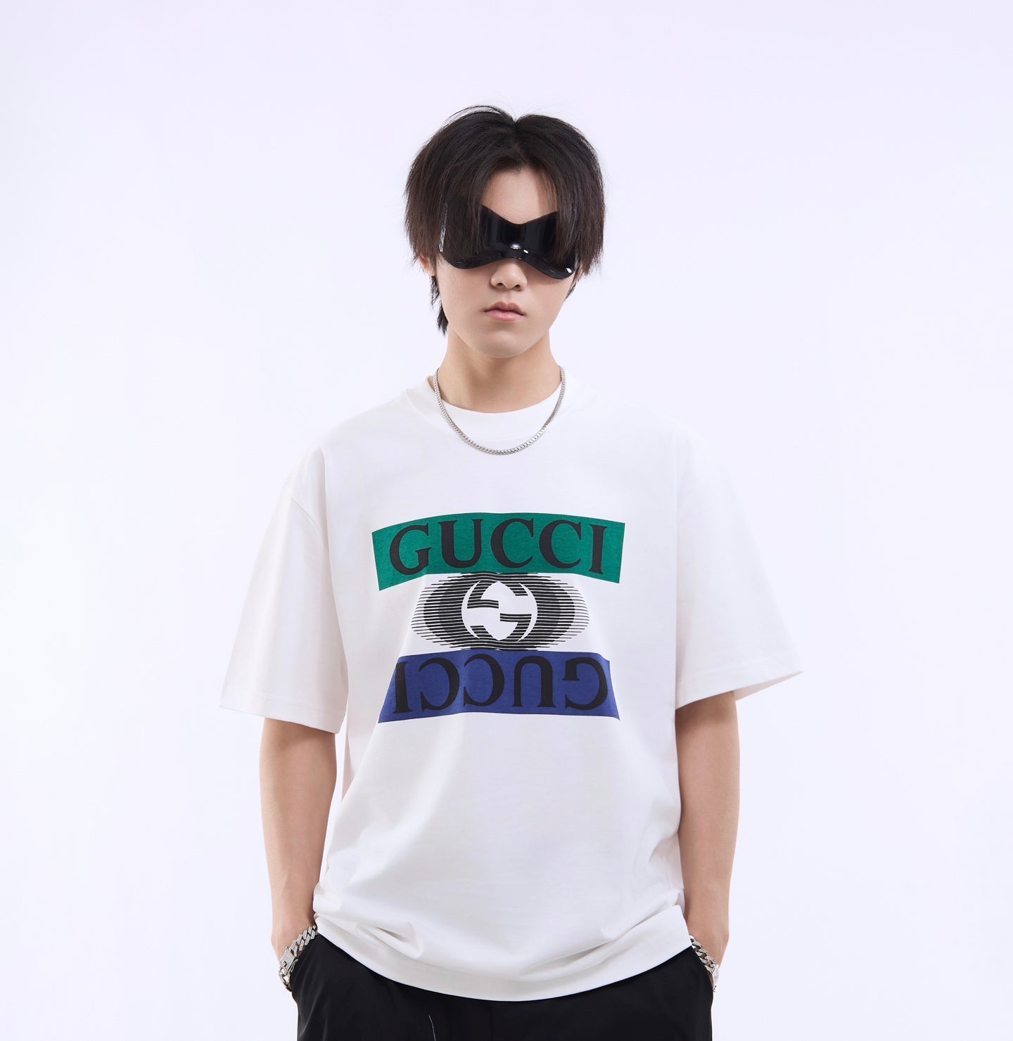 G Classic style double logo printed T-shirt