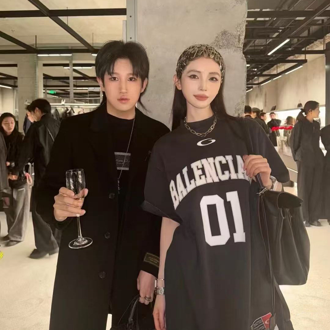 B 2025ss 01 jersey embroidered T-shirt