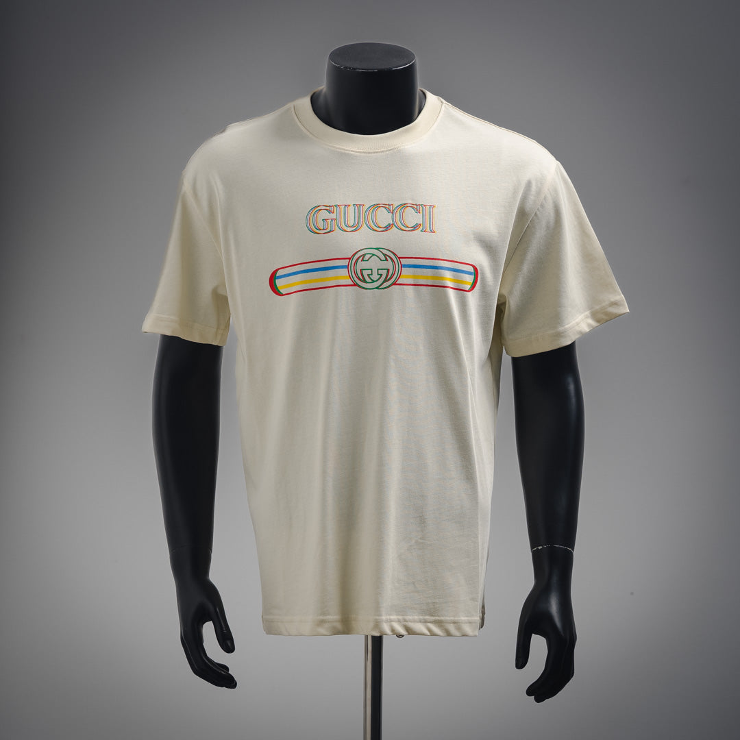 G 2025ss Bedrucktes T-Shirt mit doppeltem Bild-Logo