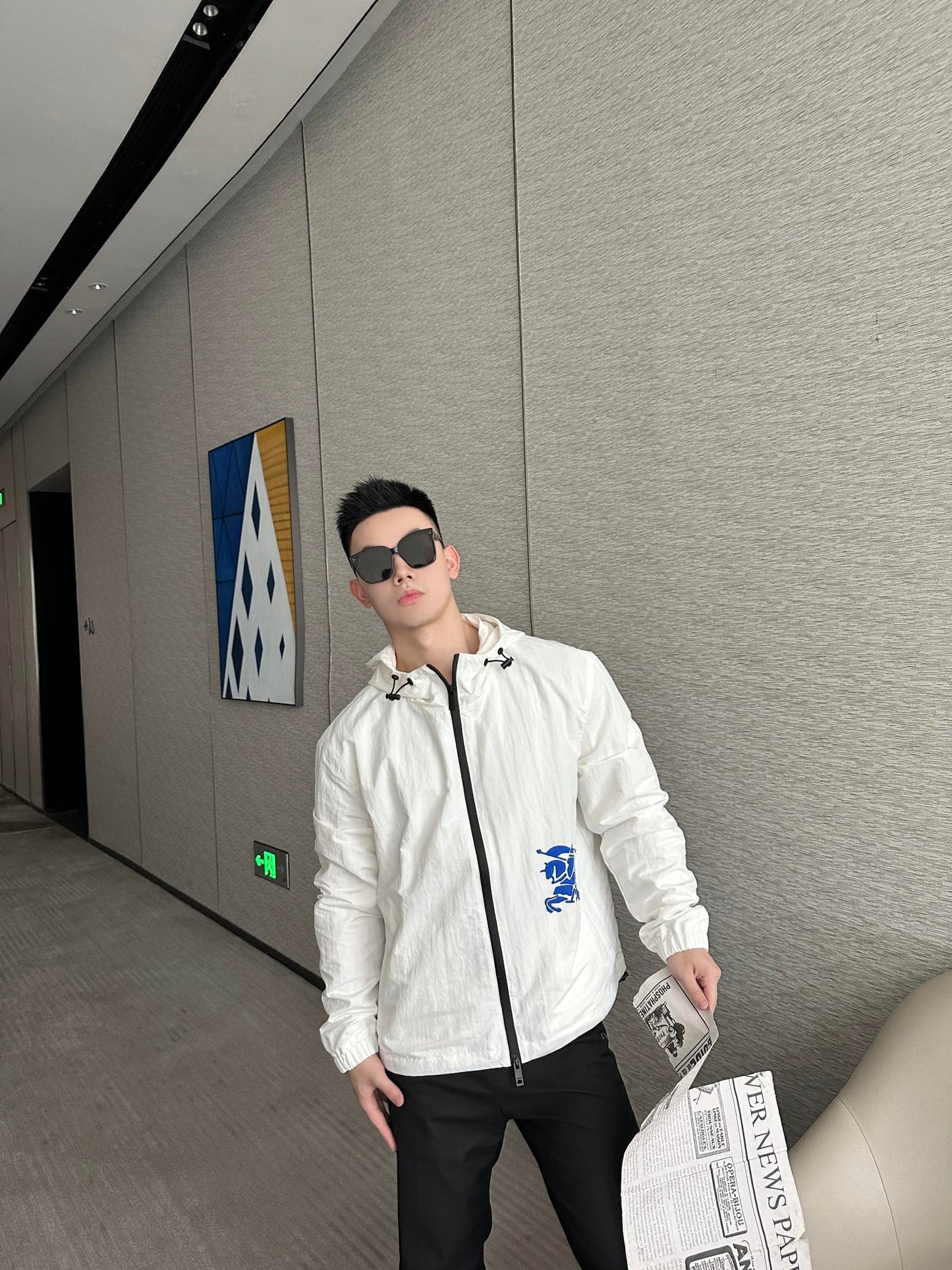 Bu New Woven Horse Zip-Up Jacket