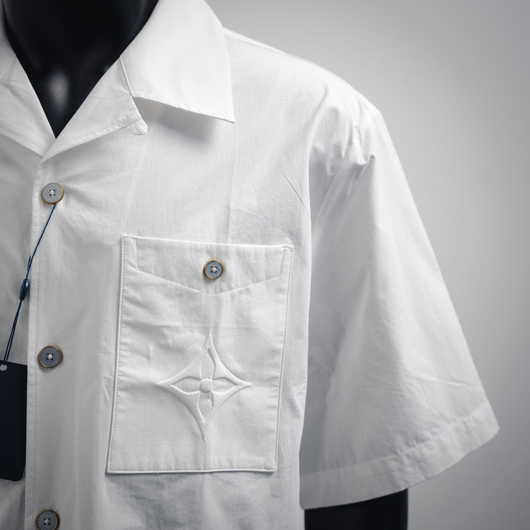 1V Embossed short-sleeved shirt