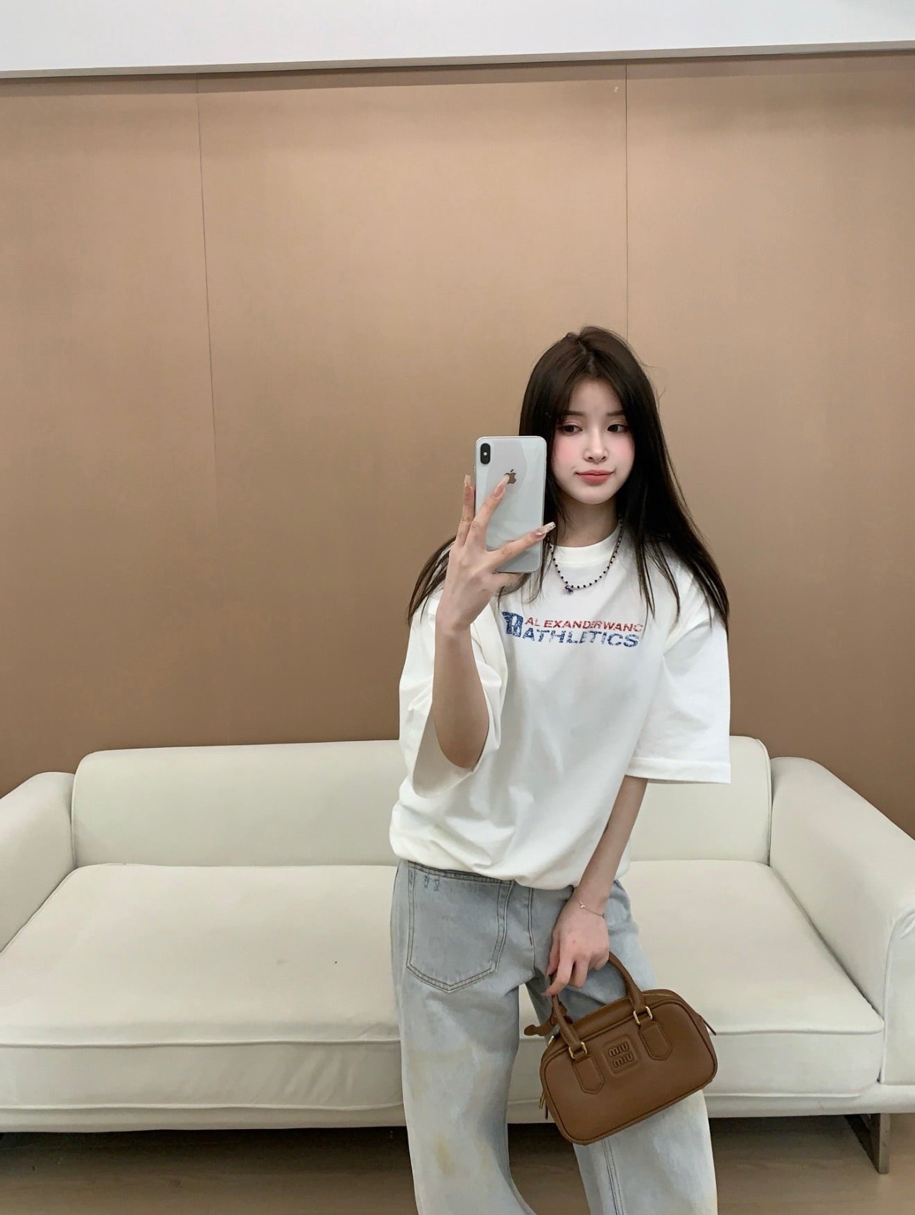 Al 2025SS Destruction Letter Print T-shirt
