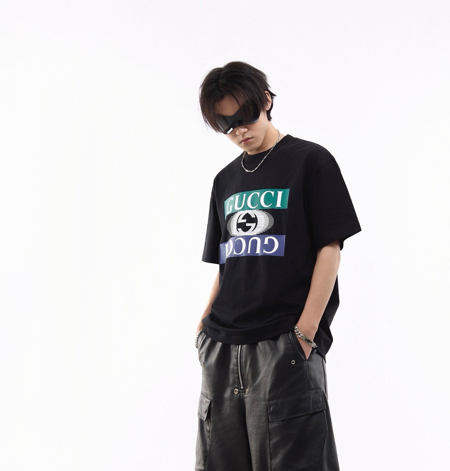 G Classic style double logo printed T-shirt