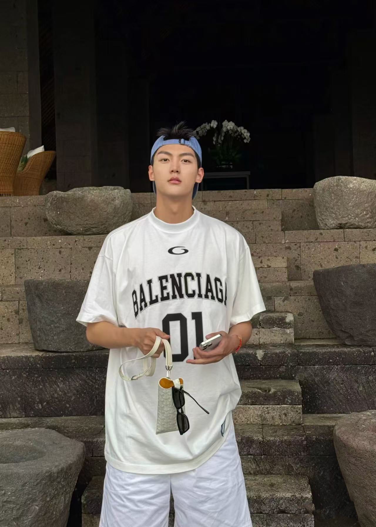 B 2025ss 01 jersey embroidered T-shirt