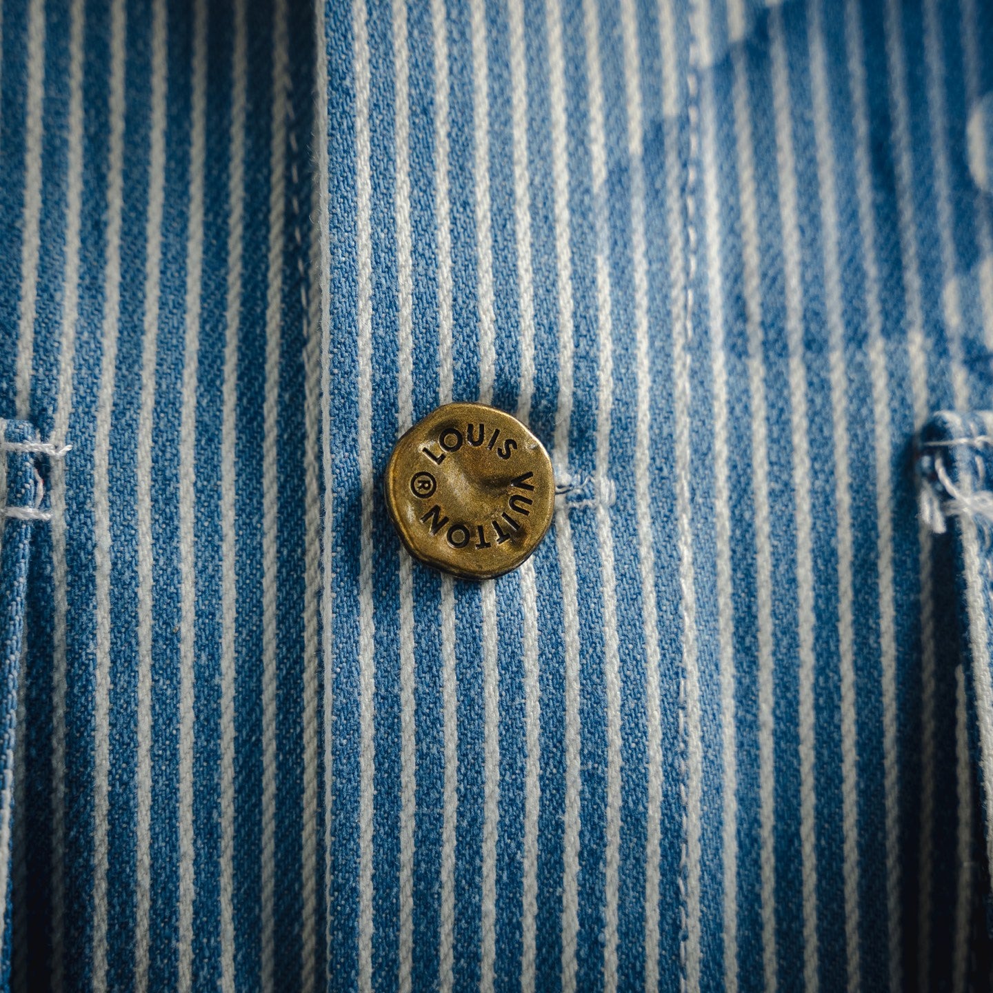 1V Ink pattern denim jacket