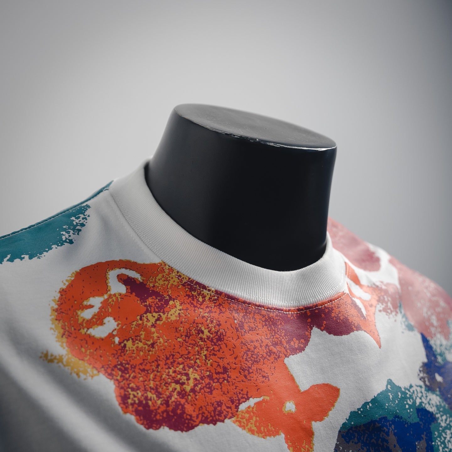 1V 2025ss Colorful ink pattern T-shirt