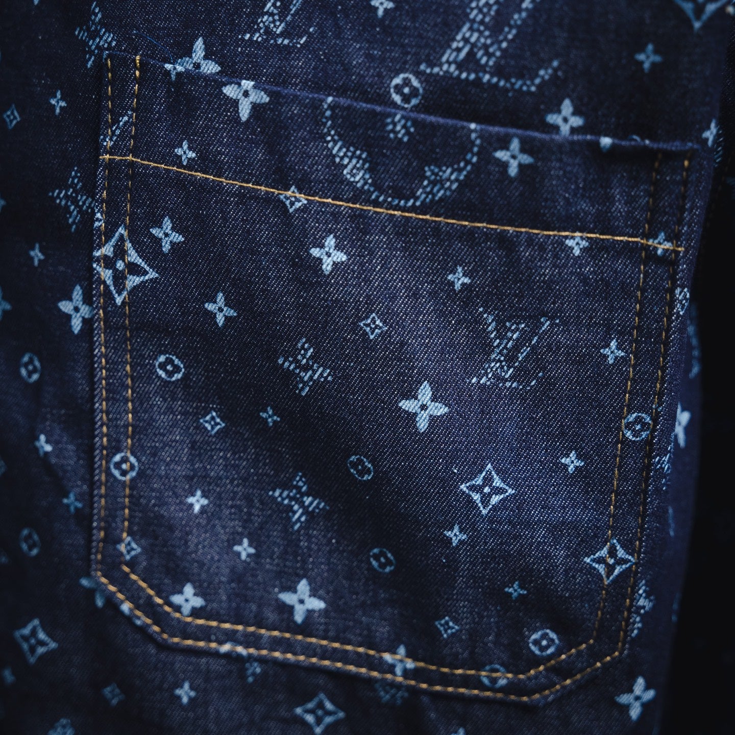 1V 2025 Printed Short-Sleeved Denim Shirt set