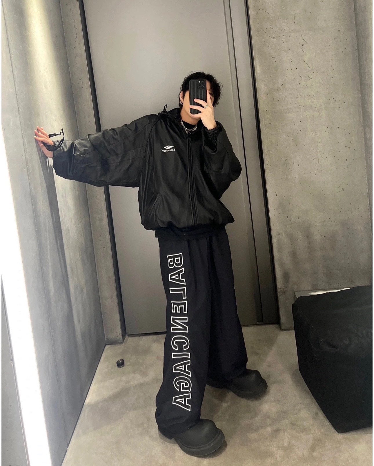 B Embroidered logo sports suit jacket