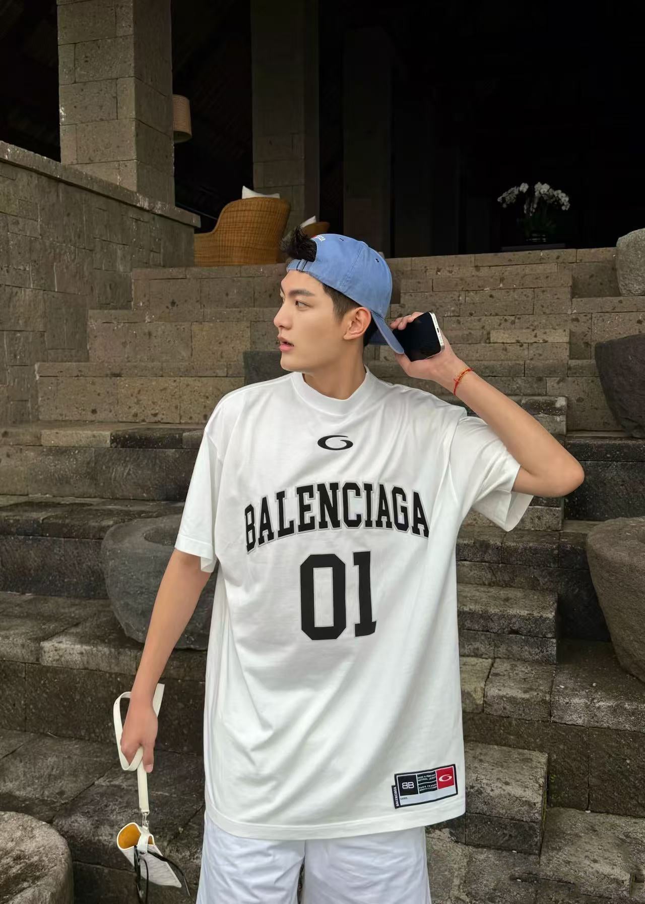 B 2025ss 01 jersey embroidered T-shirt