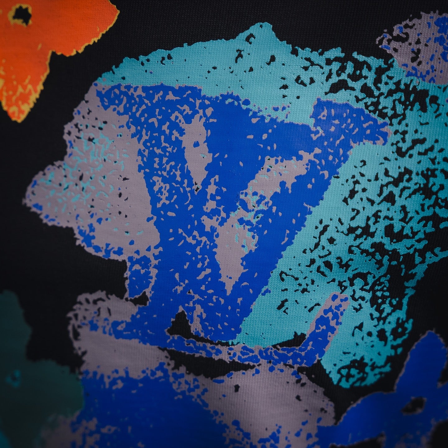 1V 2025ss Colorful ink pattern T-shirt