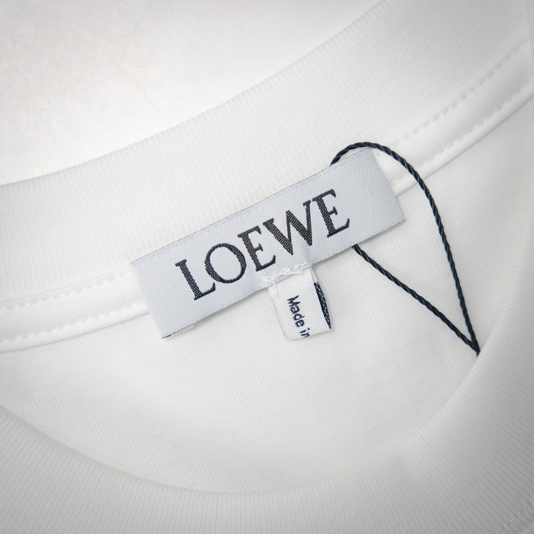 Le klassisches Logo besticktes Kurzarm-Shirt