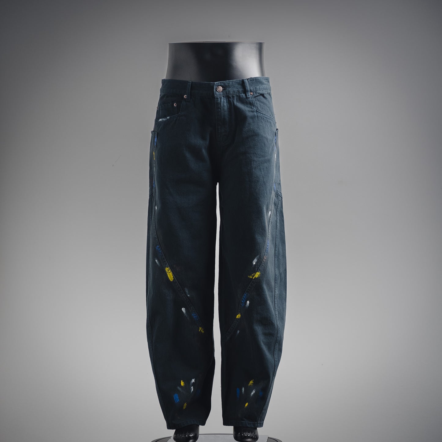 B 24SS Summer Ink-splashed Jeans