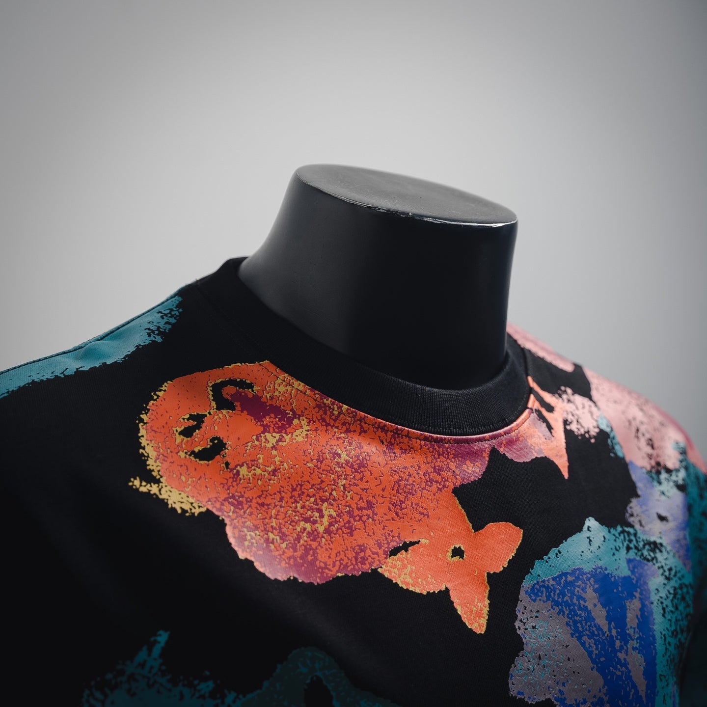 1V 2025ss Colorful ink pattern T-shirt