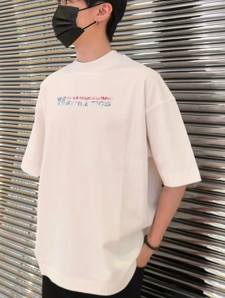 Al 2025SS Destruction Letter Print T-shirt