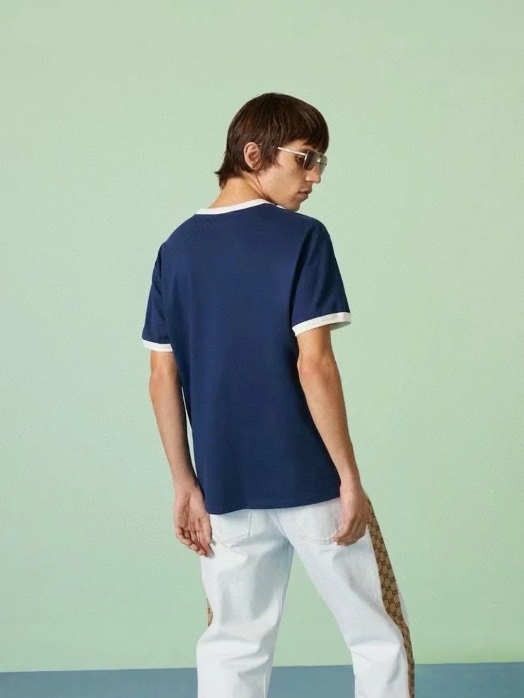 G 1921 embroidered logo contrasting short sleeves